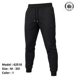 Фотография Штаны спортивные мужские утеплённые 62518-1 black р.M-3XL "2BRO" недорого оптом от прямого поставщика