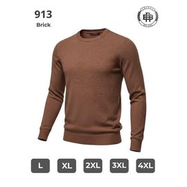 Фотография Свитер мужской 913 brown р.L-4XL "2BRO" недорого оптом от прямого поставщика