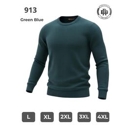 Фотография Свитер мужской 913 green р.L-4XL "2BRO" недорого оптом от прямого поставщика