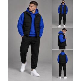 Фотография Костюм спортивный мужской 1749 black-blue р.48-54 "Alisa Brand" недорого оптом от прямого поставщика