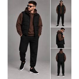 Фотография Костюм спортивный мужской 1749 black-brown р.48-54 "Alisa Brand" недорого оптом от прямого поставщика