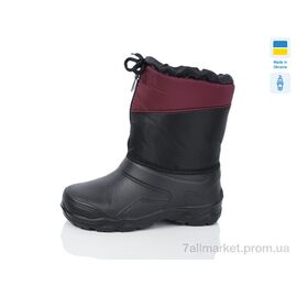 Чоботи з піни дитячі Зима Чобіт дит. замок бордо (8 пар р.34-37) "Lot Shoes" недорого оптом від прямого постачальника