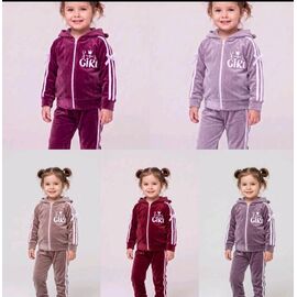 Костюм дитячий спортивний теплий на дівчинку SV074 lilac р.80-110 "WHITE" недорого оптом від прямого постачальника