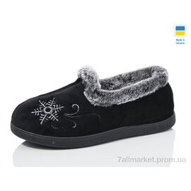 Фотография Тапки женские для дома зима 2202 чорний (6 пар р.37-42) "Lot Shoes" недорого оптом от прямого поставщика