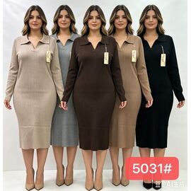 Фотография Платье тёплое женское 5031 mix р.46-50 "Estima" недорого оптом от прямого поставщика