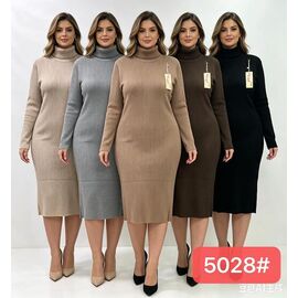 Фотография Платье тёплое женское 5028 mix р.46-50 "Estima" недорого оптом от прямого поставщика