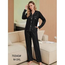 Фотография Пижама женская 70343 black р.M-3XL "Estima" недорого оптом от прямого поставщика