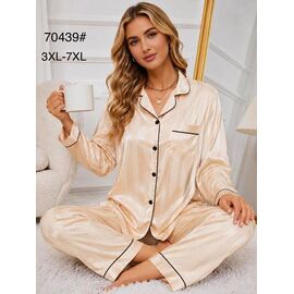 Фотография Пижама женская 70439 beige р.3XL-7XL "Estima" недорого оптом от прямого поставщика