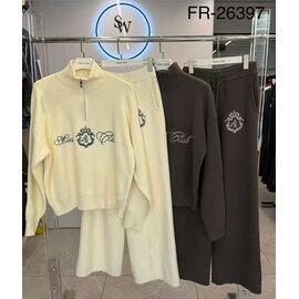 Фотография Костюм спортивный женский FR26397 brown р.M-XL "Estima" недорого оптом от прямого поставщика
