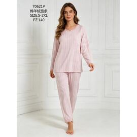 Фотография Пижама тёплая женская 70621 powder р.S-2XL "Estima" недорого оптом от прямого поставщика