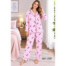 Фотография Пижама тёплая женская 801-23 pink р.S-2XL "Estima" недорого оптом от прямого поставщика