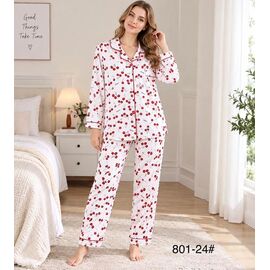 Фотография Пижама тёплая женская 801-24 white р.S-2XL "Estima" недорого оптом от прямого поставщика