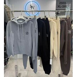 Фотография Костюм спортивный женский 2669 beige р.XL-3XL "Estima" недорого оптом от прямого поставщика