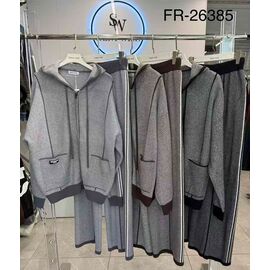 Фотография Костюм спортивный женский FR26385 brown р.L-2XL "Estima" недорого оптом от прямого поставщика