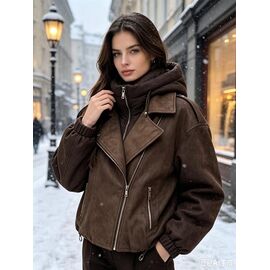 Куртка жіноча зимова 012-63 brown р.48-56 "Jacket" недорого оптом від прямого постачальника