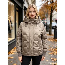 Куртка жіноча демісезонна 5633 beige р.46-54 "Jacket" недорого оптом від прямого постачальника