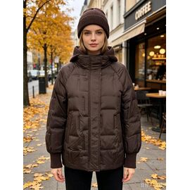 Куртка жіноча демісезонна 5683 brown р.44-48 "Jacket" недорого оптом від прямого постачальника