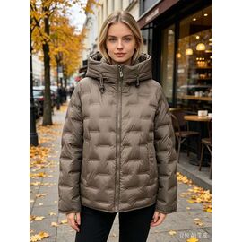 Куртка жіноча демісезонна 5685 beige р.46-54 "Jacket" недорого оптом від прямого постачальника