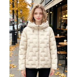 Фотография Куртка женская демисезонная 5685 l.beige р.46-54 "Jacket" недорого оптом от прямого поставщика