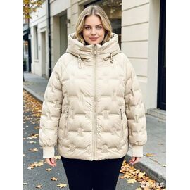 Фотография Куртка женская демисезонная 5801 l.beige р.46-54 "Jacket" недорого оптом от прямого поставщика