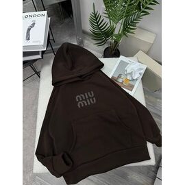Худі жіноче 9089 brown р.42-48 "LINDA" недорого оптом від прямого постачальника