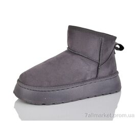Уггі жіночі утеплені Зима D61 grey (8 пар р.36-41) "Ok Shoes" недорого оптом від прямого постачальника