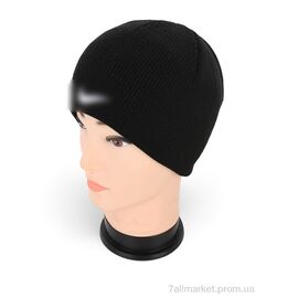 Фотография Шапка мужская Зима MW041-1 на флісі black (5 шт. р.сетка 56-62) "Angelica" недорого оптом от прямого поставщика