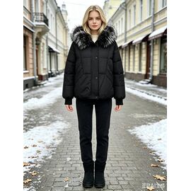 Фотография Куртка женская зимняя 5233 black р.46-54 "Jacket" недорого оптом от прямого поставщика