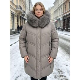 Фотография Куртка женская зимняя 7233 l.grey р.3XL-7XL "Jacket" недорого оптом от прямого поставщика