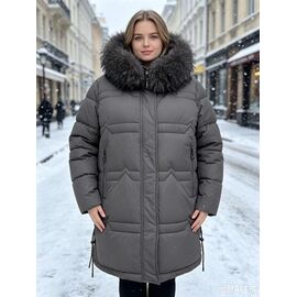 Фотография Куртка женская зимняя 7256 d.grey р.3XL-7XL "Jacket" недорого оптом от прямого поставщика