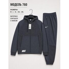 Фотография Костюм спортивный мужской 760 d.grey р.M-3XL "WHITE" недорого оптом от прямого поставщика