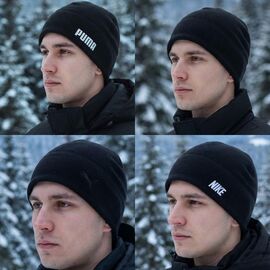 Шапка чоловіча зимова 1210 black р.56-80 "Mabi" недорого оптом від прямого постачальника