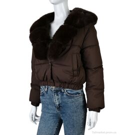 Фотография Куртка женская Зима 0156 brown (4 шт. р.сетка M-2XL) "Swit_odigu" недорого оптом от прямого поставщика