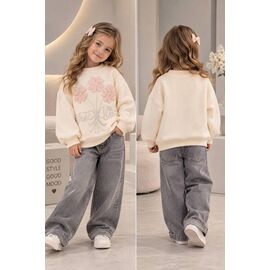 Фотография Свитер детский на девочку 8635-1 l.beige р.100-140 "Delfinka" недорого оптом от прямого поставщика