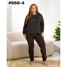 Фотография Костюм женский тёплый 668-4 black р.54-60 "ZLATA" недорого оптом от прямого поставщика