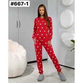Фотография Костюм женский тёплый 667-1 red р.46-52 "ZLATA" недорого оптом от прямого поставщика