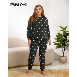 Фотография Костюм женский тёплый 667-4 black р.46-52 "ZLATA" недорого оптом от прямого поставщика