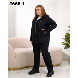 Фотография Костюм спортивный женский 665-1 black р.50-60 "ZLATA" недорого оптом от прямого поставщика