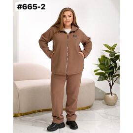 Фотография Костюм спортивный женский 665-2 beige р.50-60 "ZLATA" недорого оптом от прямого поставщика