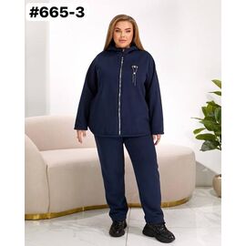 Фотография Костюм спортивный женский 665-3 navy р.50-60 "ZLATA" недорого оптом от прямого поставщика