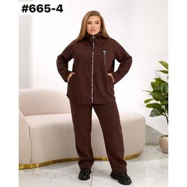 Фотография Костюм спортивный женский 665-4 brown р.50-60 "ZLATA" недорого оптом от прямого поставщика
