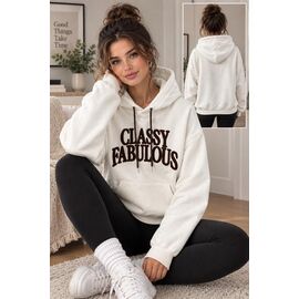 Фотография Худи женское 5814 white р.S-L "Karon" недорого оптом от прямого поставщика