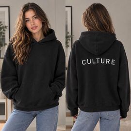 Фотография Худи женское 5828 black р.S-L "Karon" недорого оптом от прямого поставщика
