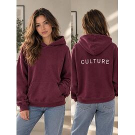 Фотография Худи женское 5828 wine р.S-L "Karon" недорого оптом от прямого поставщика