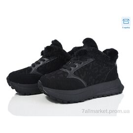 Кросівки жіночі модні Зима MA12 black (8 пар р.36-41) "Ok Shoes" недорого оптом від прямого постачальника
