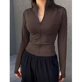 Кофта спортивна жіноча 1670 brown р.42-46 "BONJOUR" недорого оптом від прямого постачальника