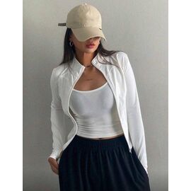 Кофта спортивна жіноча 1670 white р.42-46 "BONJOUR" недорого оптом від прямого постачальника