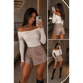 Фотография Юбка-шорты женская 1696 beige р.42-46 "BONJOUR" недорого оптом от прямого поставщика