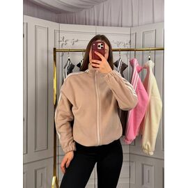 Кофта спортивна жіноча 1829 beige р.42-48 "BONJOUR" недорого оптом від прямого постачальника