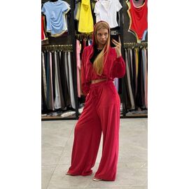Фотография Костюм спортивный женский тёплый 5191 red р.42-48 "BONJOUR" недорого оптом от прямого поставщика